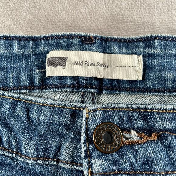 Women’s Levi’s Mid Rise Skinny Medium Wash Denim Jeans - Picture 4 of 7